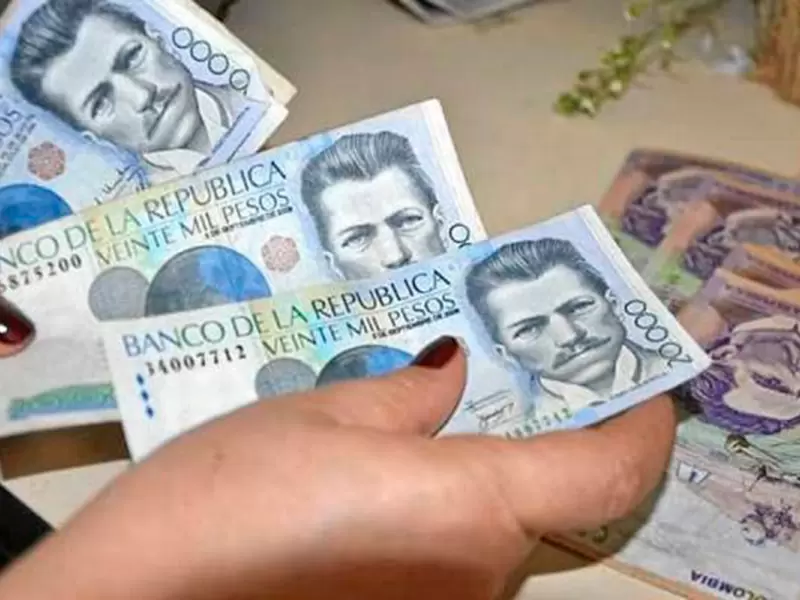 Foto de referencia de pesos colombianos