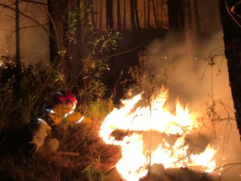 Incendio en el cerro Quitasol de Bello, Antioquia.