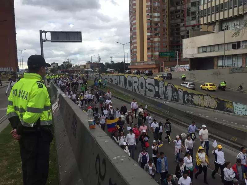 Marcha contra el terrorismo en Bogotá