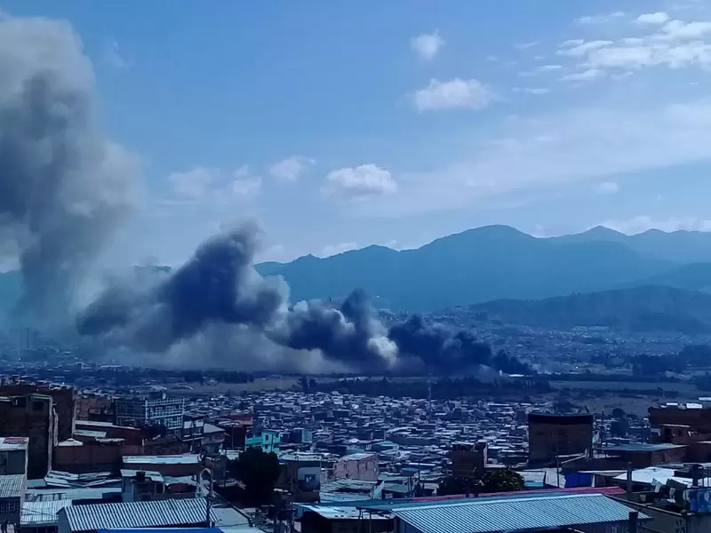 Incendio forestal en el sur de Bogotá