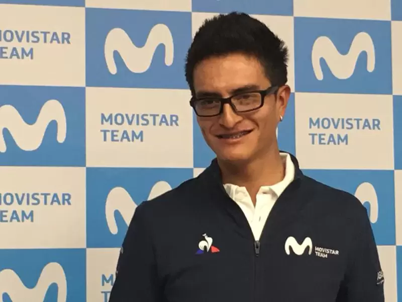 Winner Anacona, ciclista colombiano del equipo Movistar