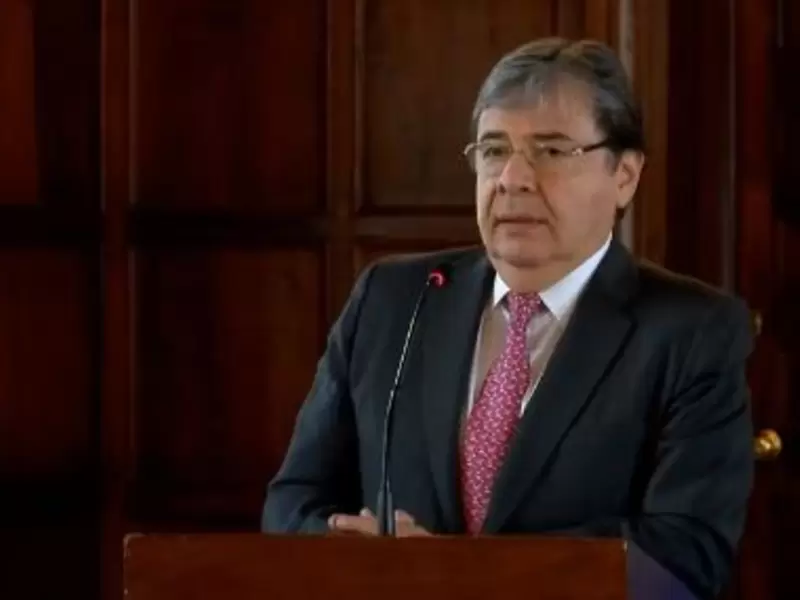 Canciller Carlos Holmes Trujillo, durante una declaración en Bogotá