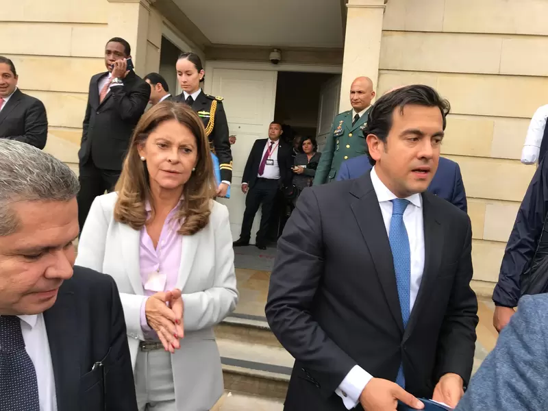 Senador Cambio Radical Rodrigo Lara y la Vicepresidenta Marta Lucía Ramírez