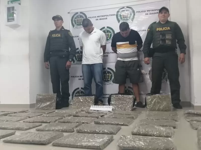 Los dos capturados fueron enviados a la cárcel de Picaleña en Ibagué.