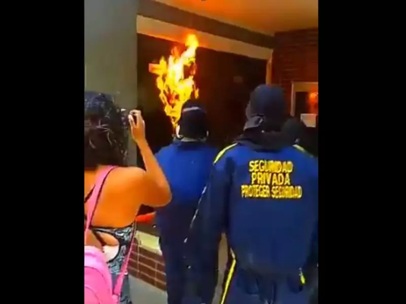 Protesta con bomba incendiaria en Barranquilla