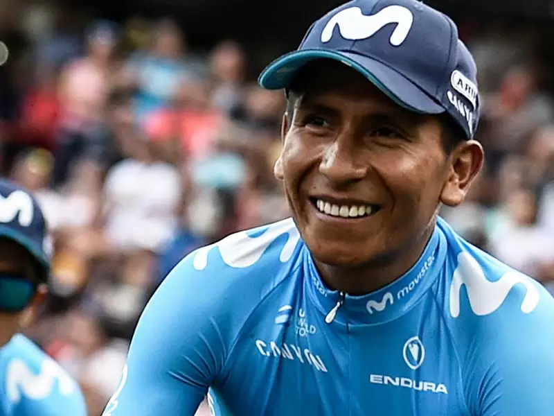 Nairo Quintana durante la presentación del Tour Colombia.