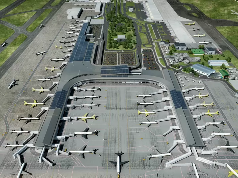 Los páneles solares que estarán en el Aeropuerto Internacional El Dorado