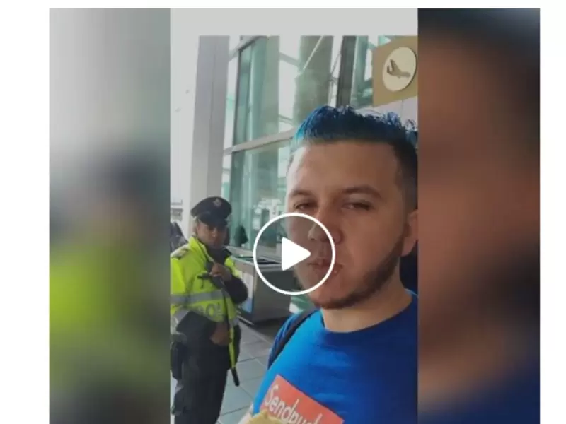 Así fue el reto con empanadas a los policías.