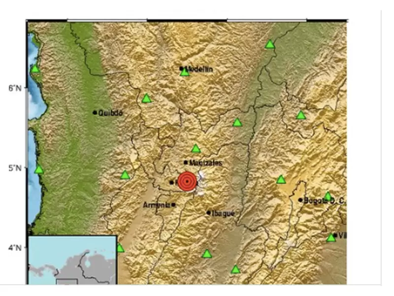 Así fue reportado el sismo en Risaralda.