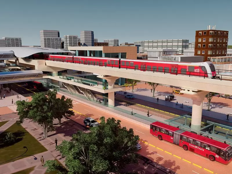 Render metro de Bogotá en uno de los sectores de la capital