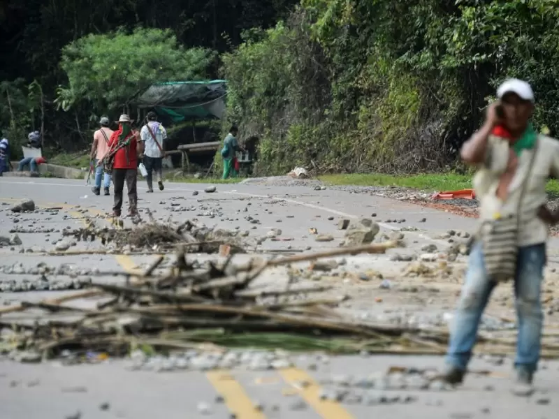 Vía Panamericana en el Cauca