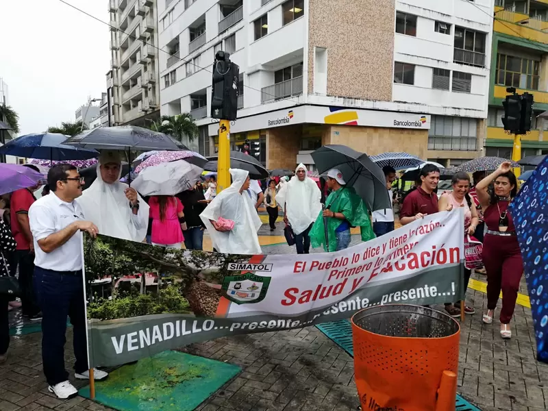 Protestas maestros en Ibagué.