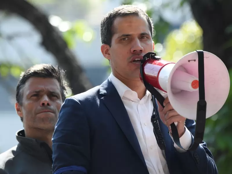 Juan Guaidó, en la jornada contra Nicolás Maduro, en Caracas Juan Guaidó, en la jornada contra Nicolás Maduro, en Caracas.