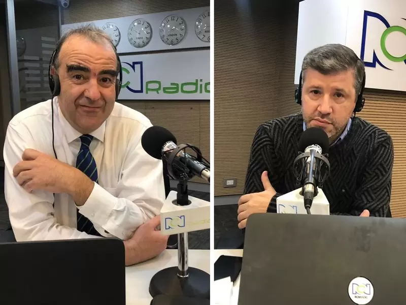 Fidel Cano, director de El Espectador y Werner Zitzmann, director de la Asociación Nacional de Medios de Información.