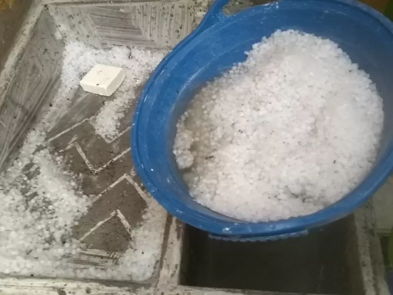 Granizada en el sur de Bogotá