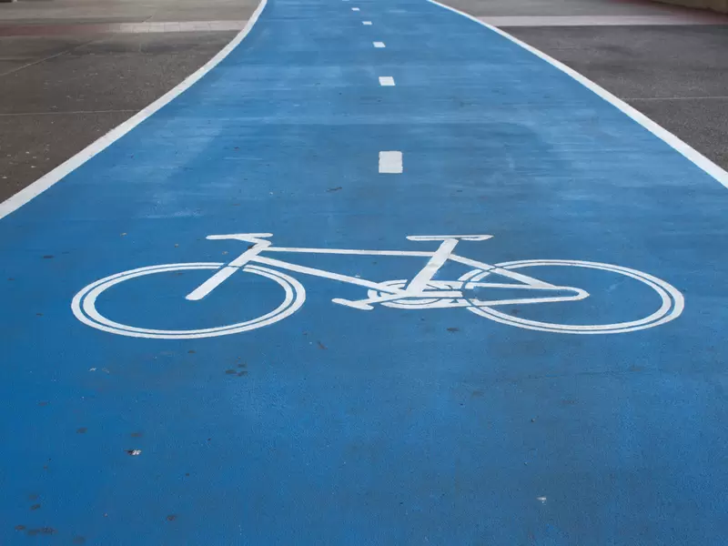 Zona exclusiva de paso para ciclistas
