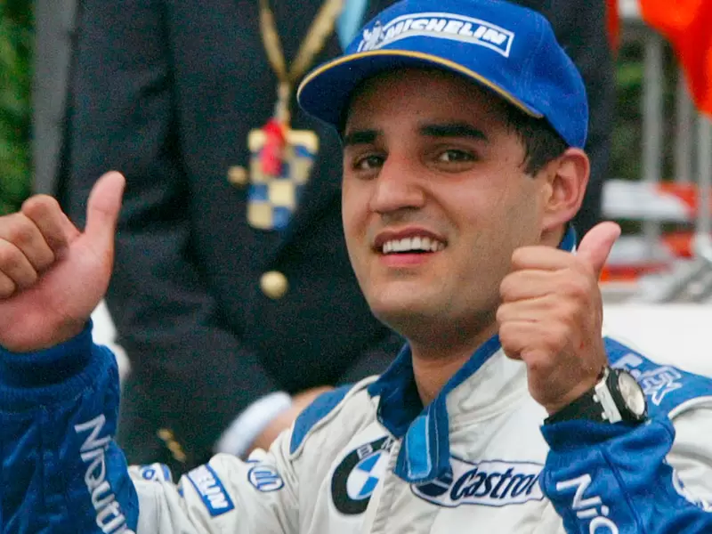 Juan Pablo Montoya cuando ganó el Gran Premio de Mónaco con la escudería Williams.