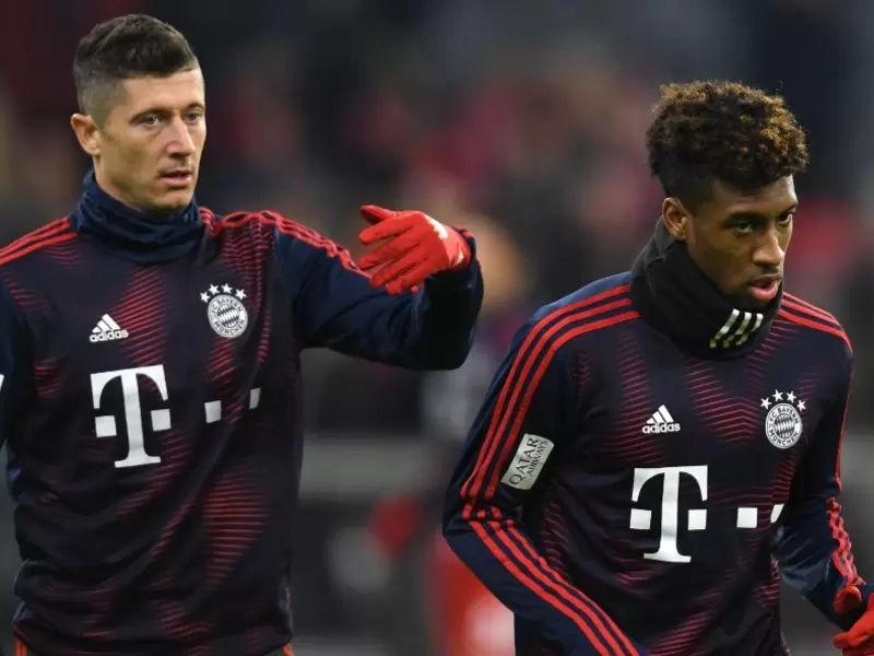 Robert Lewandowski y Kingsley Coman