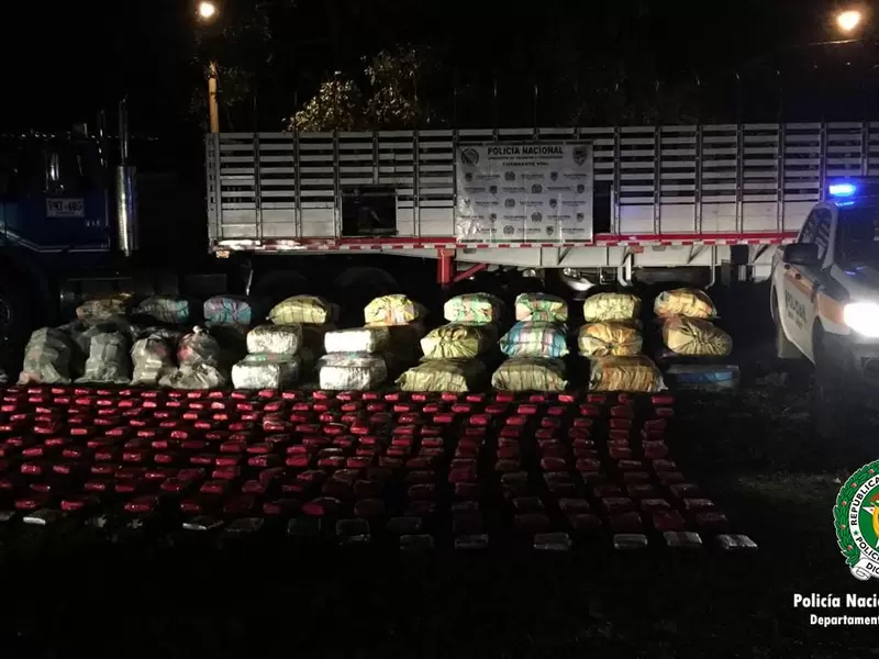 Droga incautada en vías del Tolima