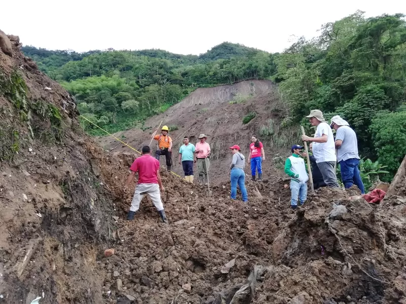 Deslizamiento de tierra en Rosas, Cauca.