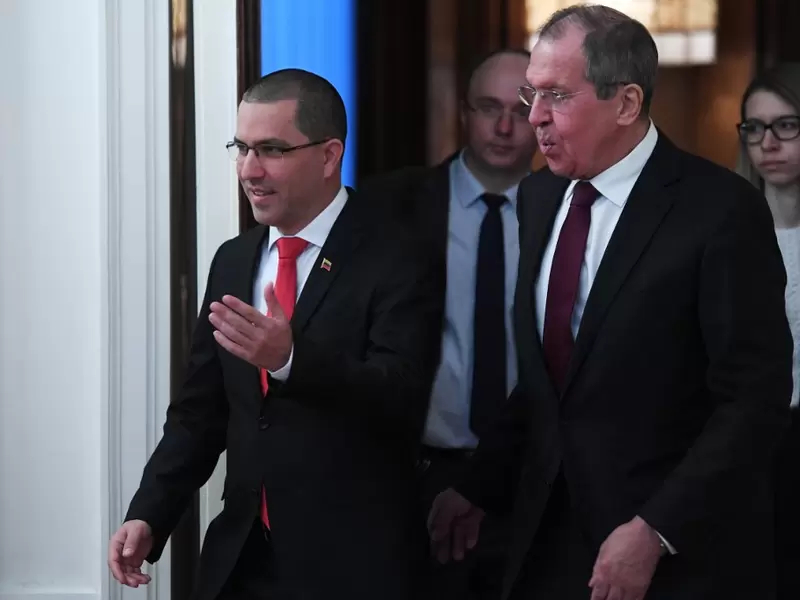 Jorge Arreaza y Serguéi Lavrov, ministros de exteriores de Venezuela y Rusia. Jorge Arreaza y Serguéi Lavrov, ministros de exteriores de Venezuela y Rusia