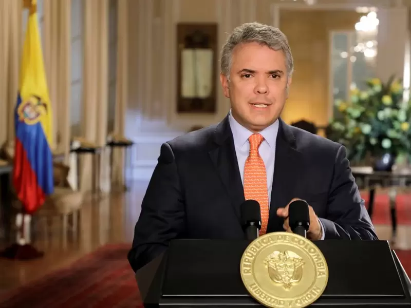 Presidente Iván Duque, en la Casa de Nariño