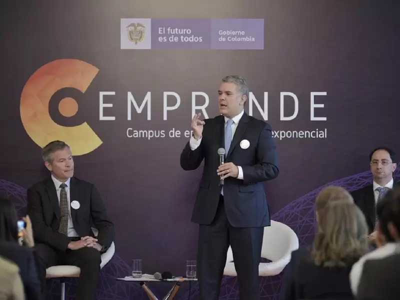 Iván Duque en la presentación del C Emprende Iván Duque en la presentación del C Emprende