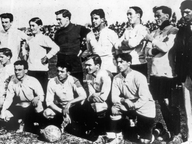 La selección de Uruguay ganadora de la Copa América de 1916 La selección de Uruguay ganadora de la Copa América de 1916