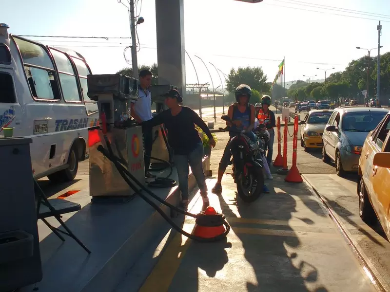 Estación de combustible en la ciudad de Cúcuta