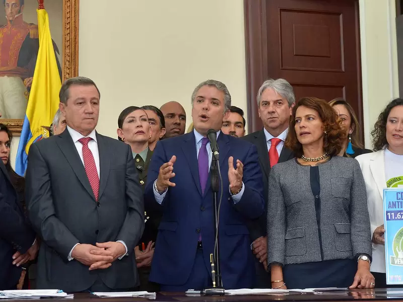 Presidente Iván Duque en el Congreso de la República con diferentes sectores políticos