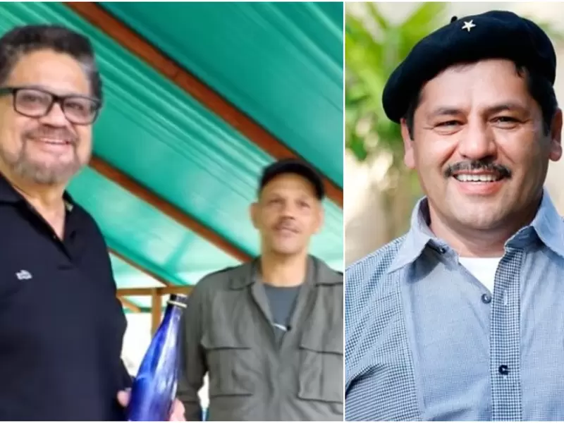 Alias Iván Márquez, El Paisa y Romaña, integrantes de la extinta Farc
