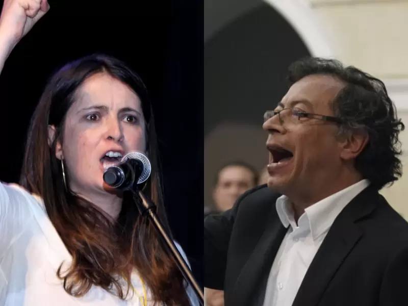 Paloma Valencia y Gustavo Petro, enfrentados.