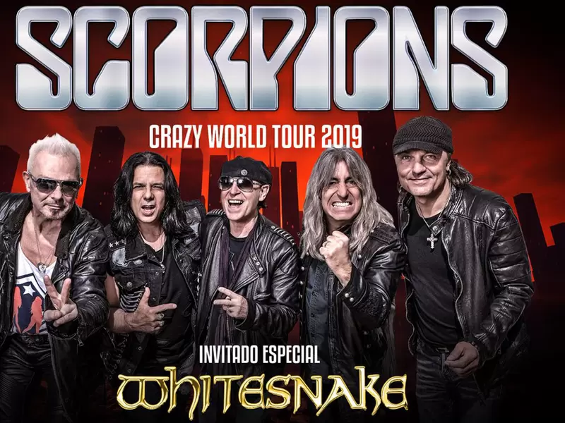 Publicidad oficial de Scorpions y Whitesnake en Colombia