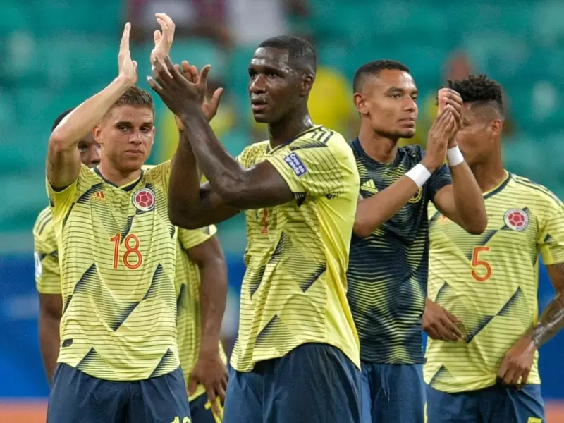 Colombia celebra victoria contra Paraguay Colombia celebra victoria contra Paraguay