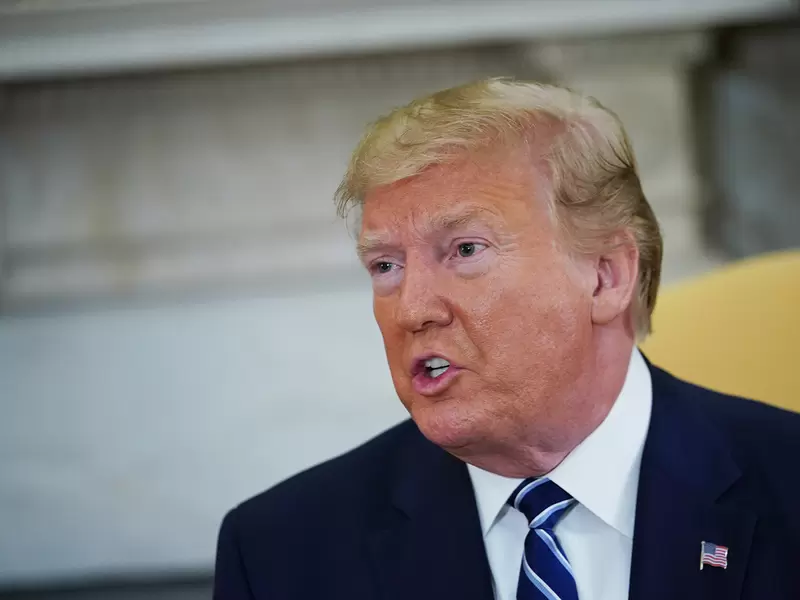 Donald Trump, presidente de Estados Unidos, al interior de la Casa Blanca, en Washington