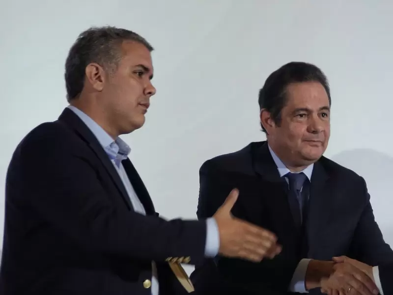 El presidente Iván Duque y el exvicepresidente Germán Vargas Lleras.