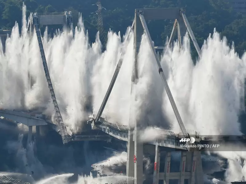 Puente desplomado en Italia