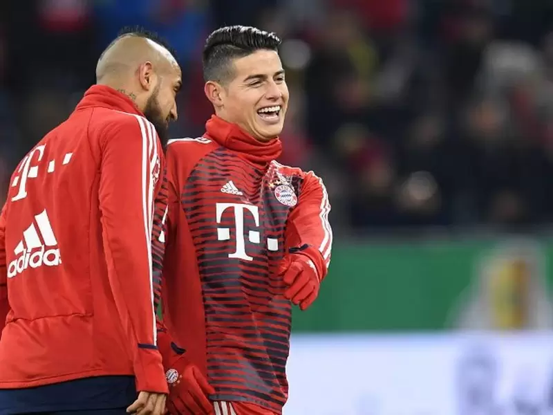 Arturo Vidal y James Rodríguez