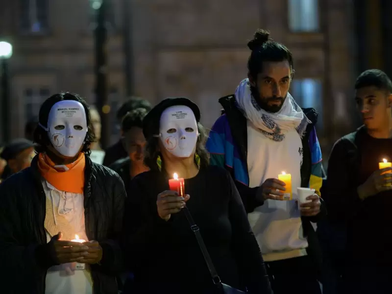 Protesta contra asesinatos de líderes sociales.