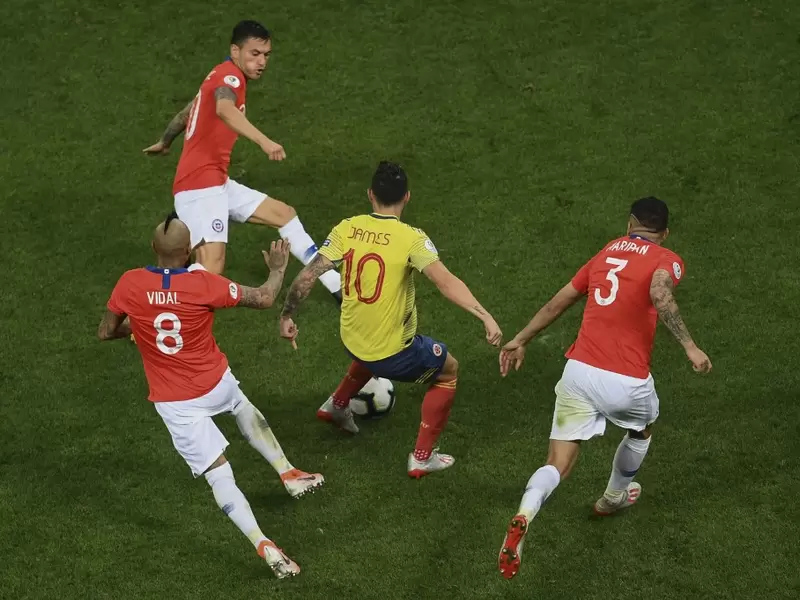 James Rodríguez en la Copa América 2019 ante Chile