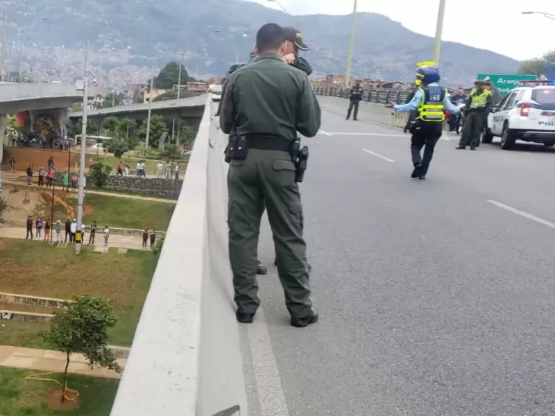 Lugar de la persecución contra ladrones en Medellín.