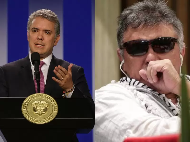 Iván Duque y Jesús Santrich Iván Duque y Jesús Santrich
