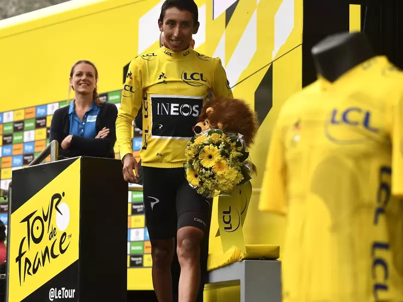 Egan Bernal, camiseta amarilla Tour de Francia Egan Bernal, camiseta amarilla Tour de Francia