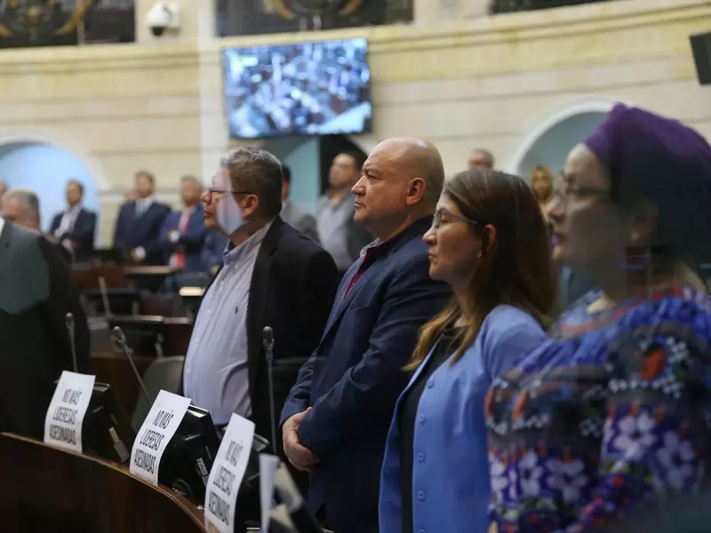 Los líderes del partido de las Farc en el Congreso Los líderes del partido de las Farc en el Congreso
