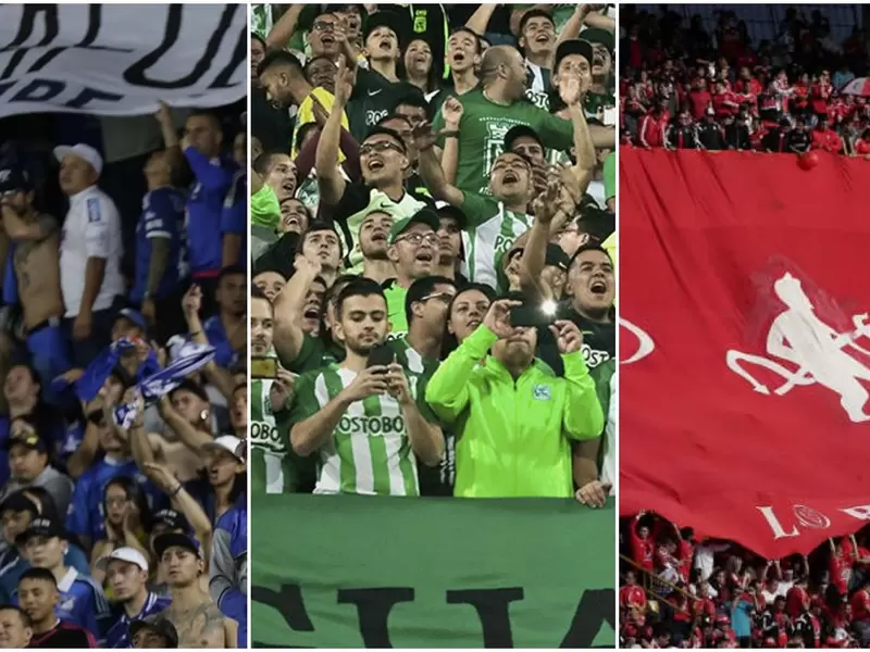 Millonarios, Nacional y América - hinchas
