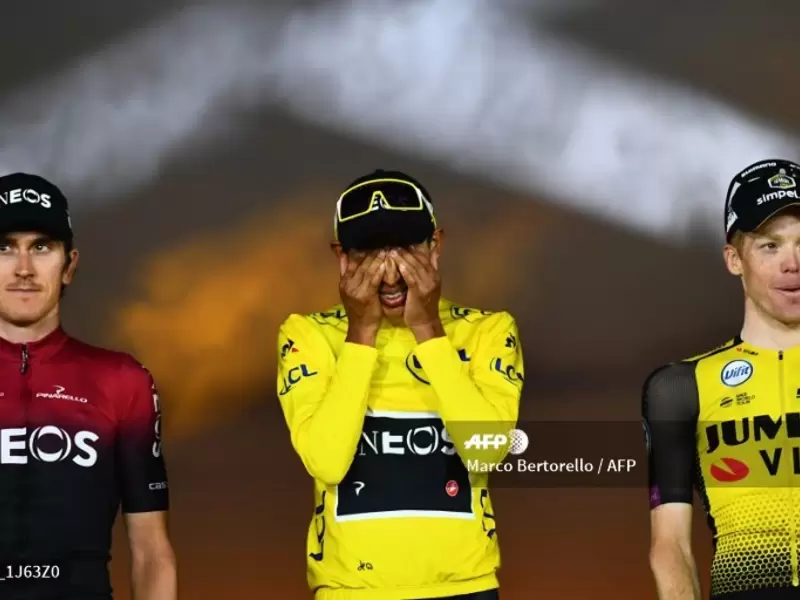 Tour de Francia - podio Egan Bernal campeón Tour de Francia