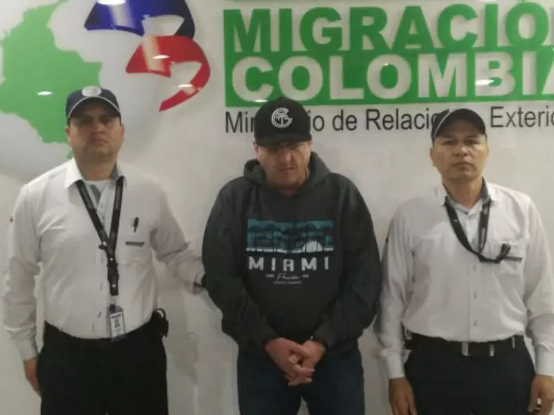 Alias Macaco a su llegada a Colombia Alias Macaco a su llegada a Colombia