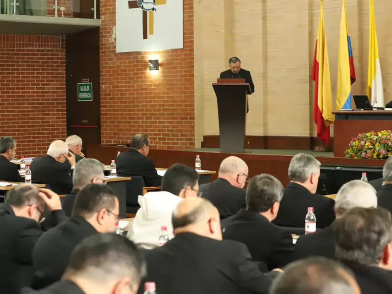Instalación de la asamblea de oblispos, en la Conferencia Episcopal.