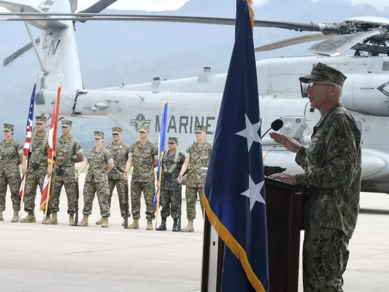Craig Faller, almirante de la Marina de los Estados Unidos Craig Faller, almirante de la Marina de los Estados Unidos