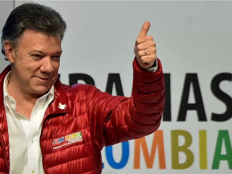 Juan Manuel Santos, durante la campaña por la reelección en 2014.
